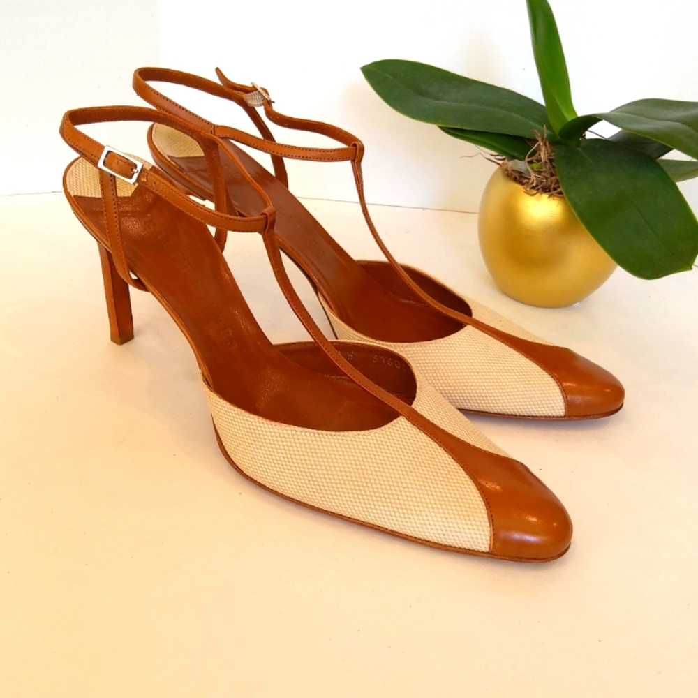 Ralph Lauren brown leather sandals
